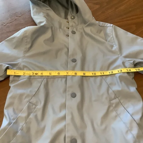 Zara Kids Hooded Raincoat Size 110 (4-5 Years) Blue Jacket - Picture 7 of 13